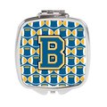 Carolines Treasures Letter B Football Blue and Gold Compact Mirror, 3 x 0.3 x 2.75 in. CJ1077-BSCM